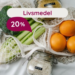Livsmedel – upp till 20 %
